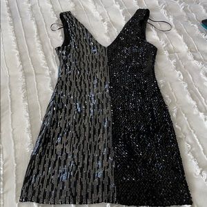 Zara Chic Black Sequin Dress with Tags